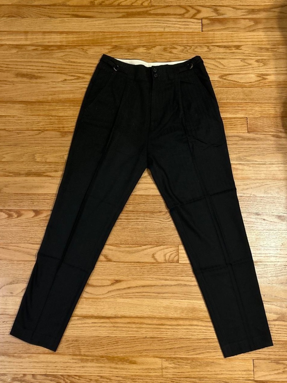Women's Black Tailored High-Rise Trousers